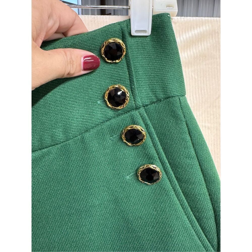 Halogen x Atlantic Pacific green high waisted trousers workwear office sz 8 - Picture 3 of 10